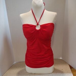 MK Tankini Top Size Small Red. W1